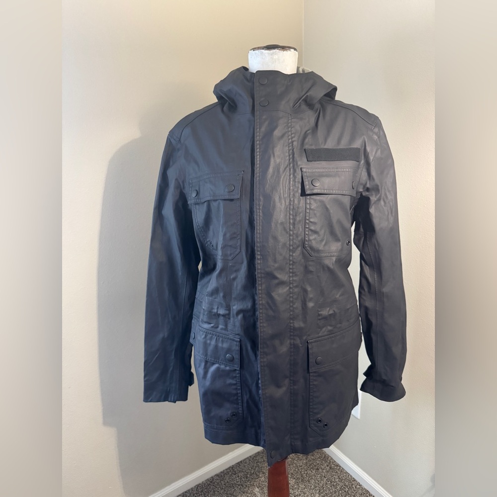 Waxed cotton canvas rain coat with hood - Rag & Bone
